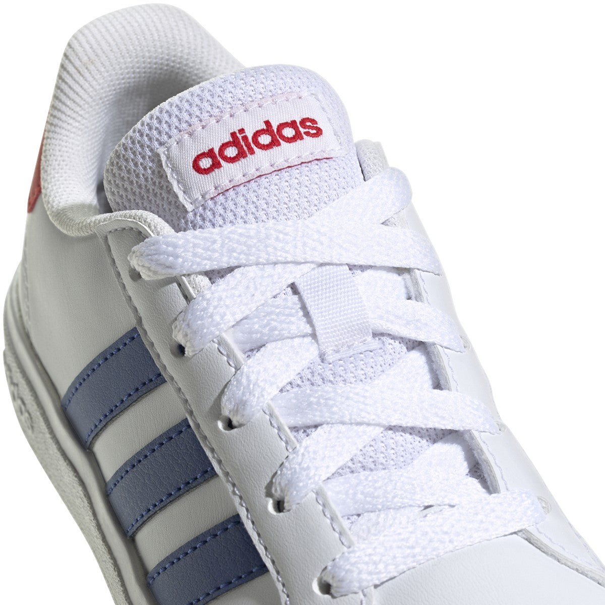 adidas Grand Court 2.0 Kids Tennis Shoes in Red, White and Blue