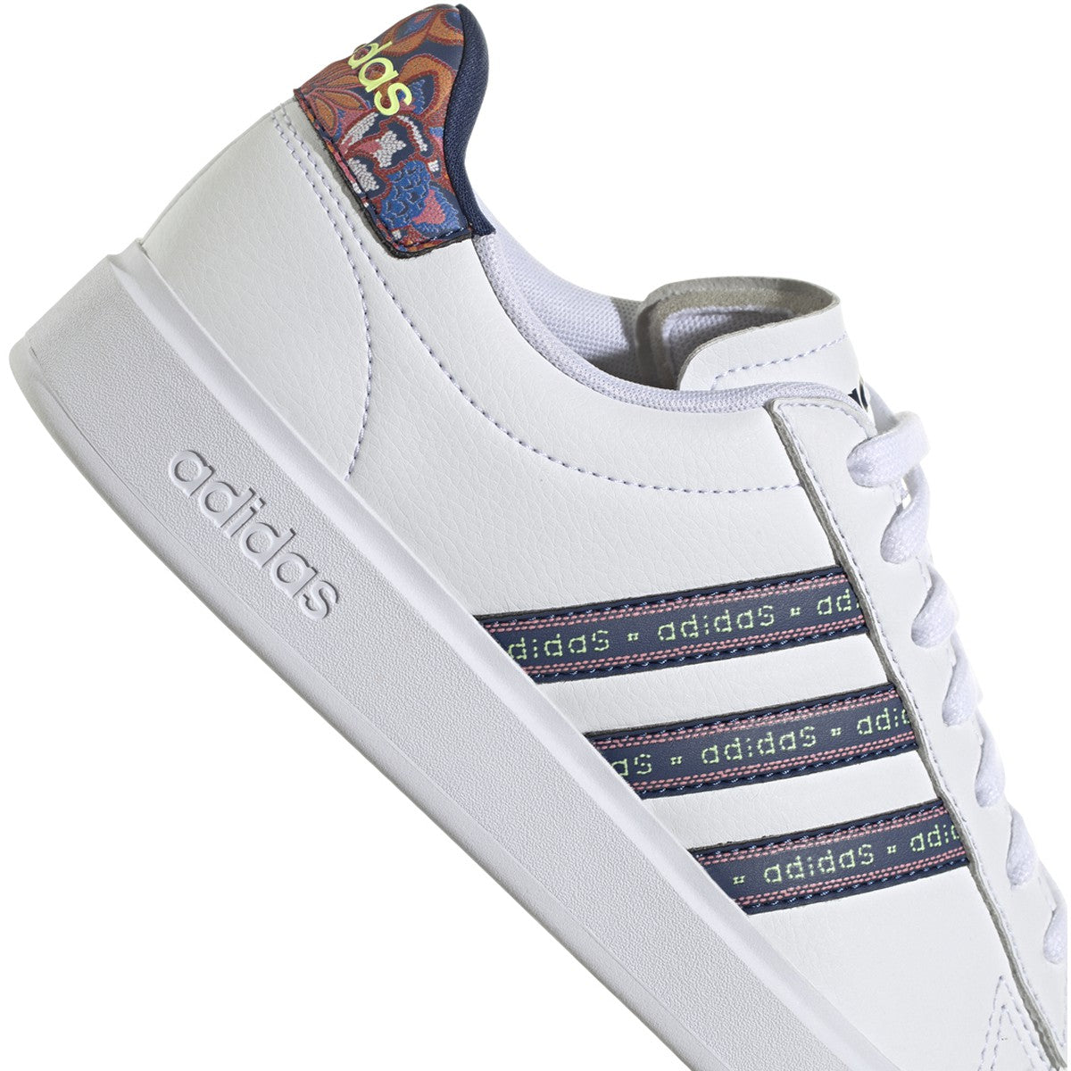 adidas Grand Court 2.0 Womens Tennis Shoes with Floral Accents