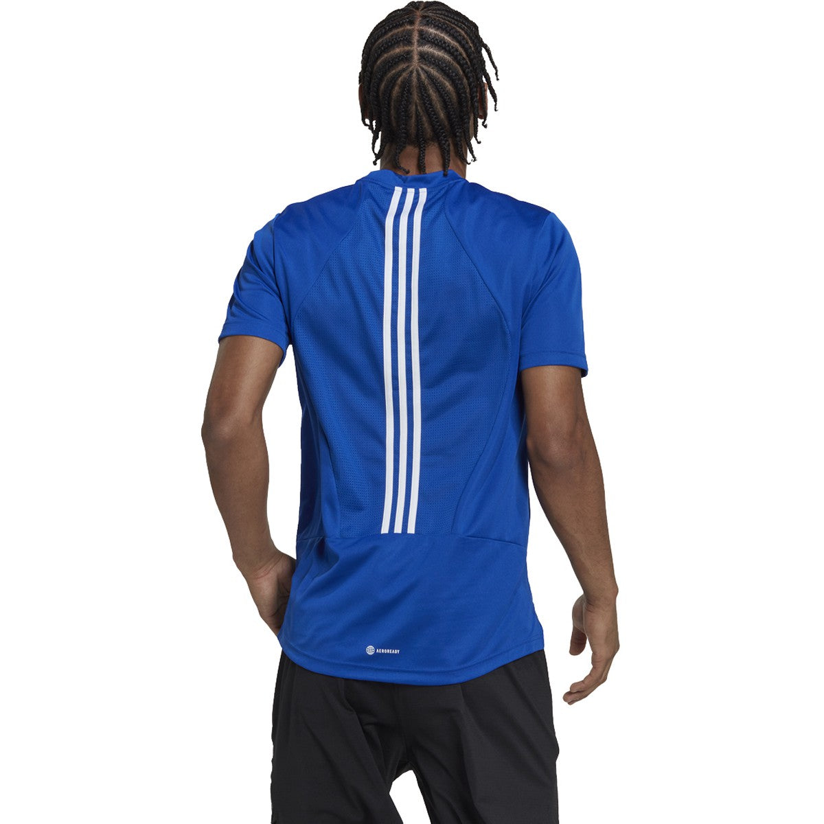 adidas HIIT Back 3 Stripes Mens Training Tee