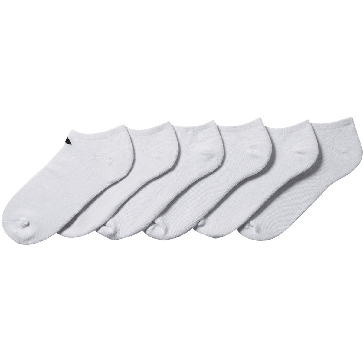 adidas Mens No-Show 6 Pack White Socks