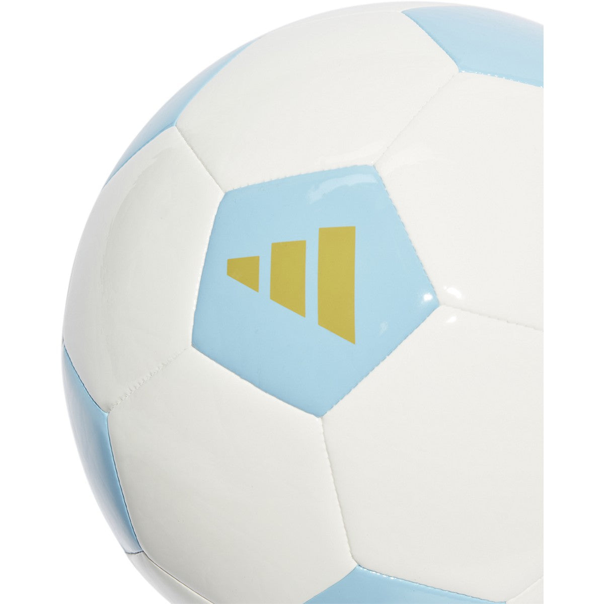 adidas Lionel Messi Club Soccer Ball in White and Clear Blue