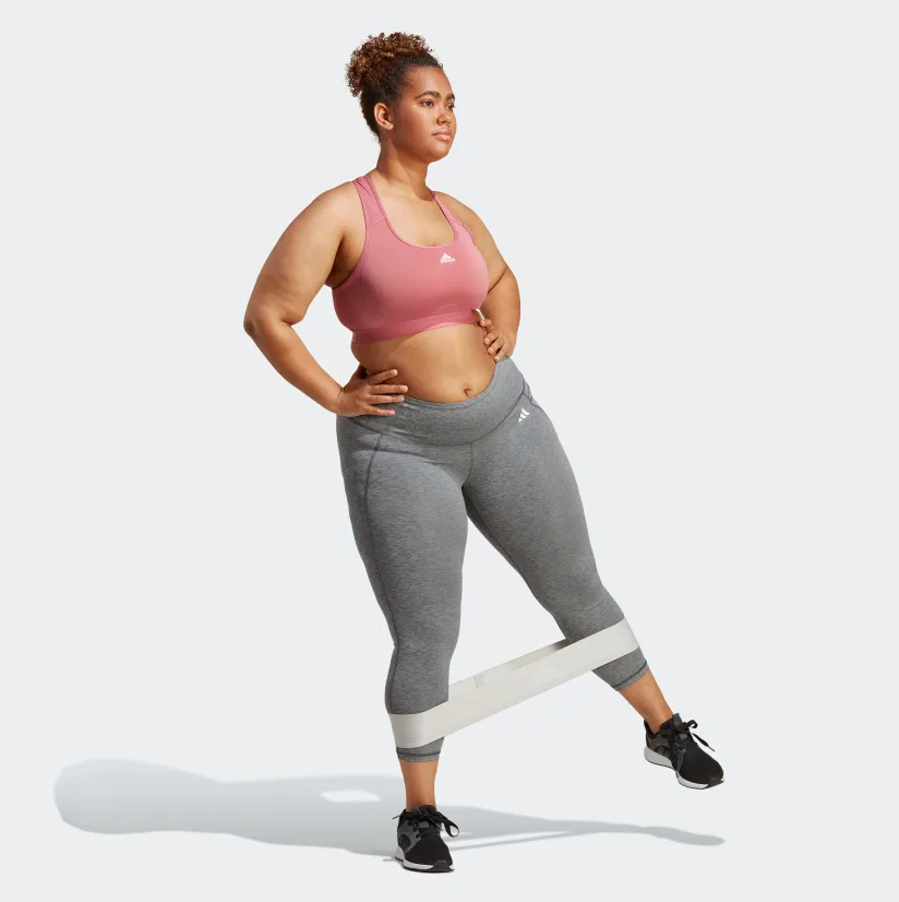 adidas Optime Stash Pocket Seven Eighth Plus Size Womens Tights