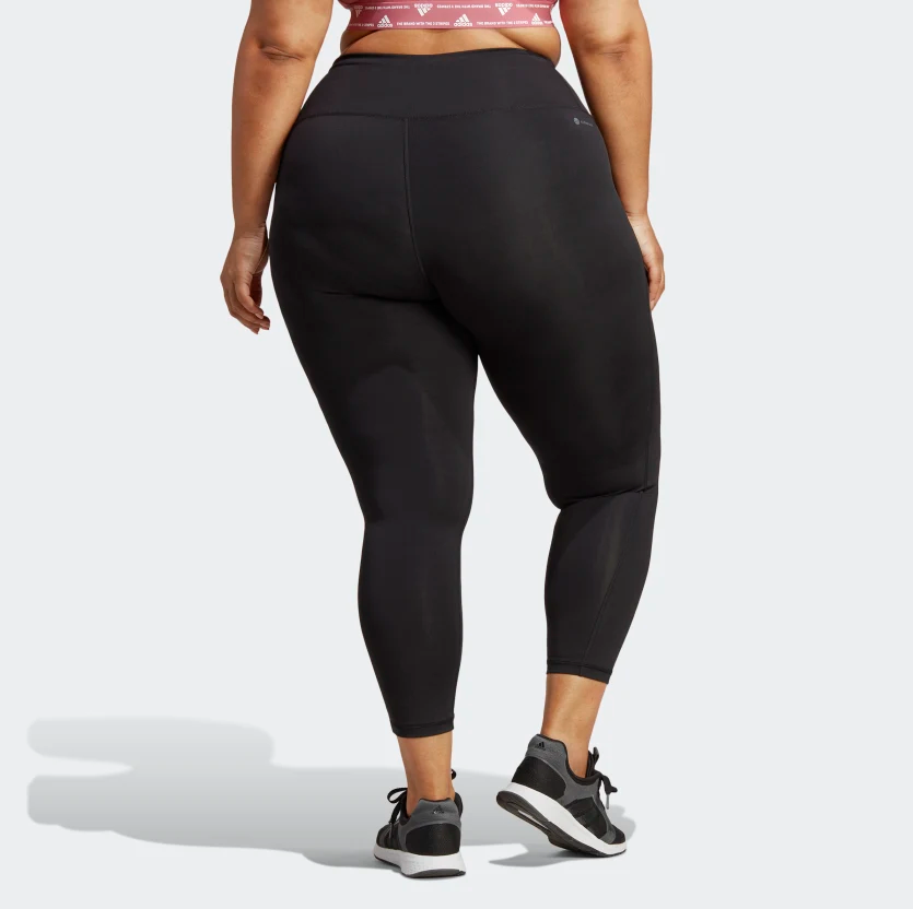 adidas Optime Stash Pocket Seven Eighth Plus Size Womens Tights