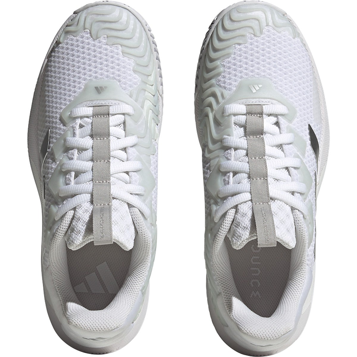 adidas Solematch Control Womens Tennis Shoes in White and Silver