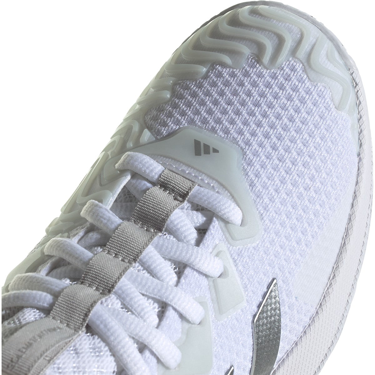 adidas Solematch Control Womens Tennis Shoes in White and Silver