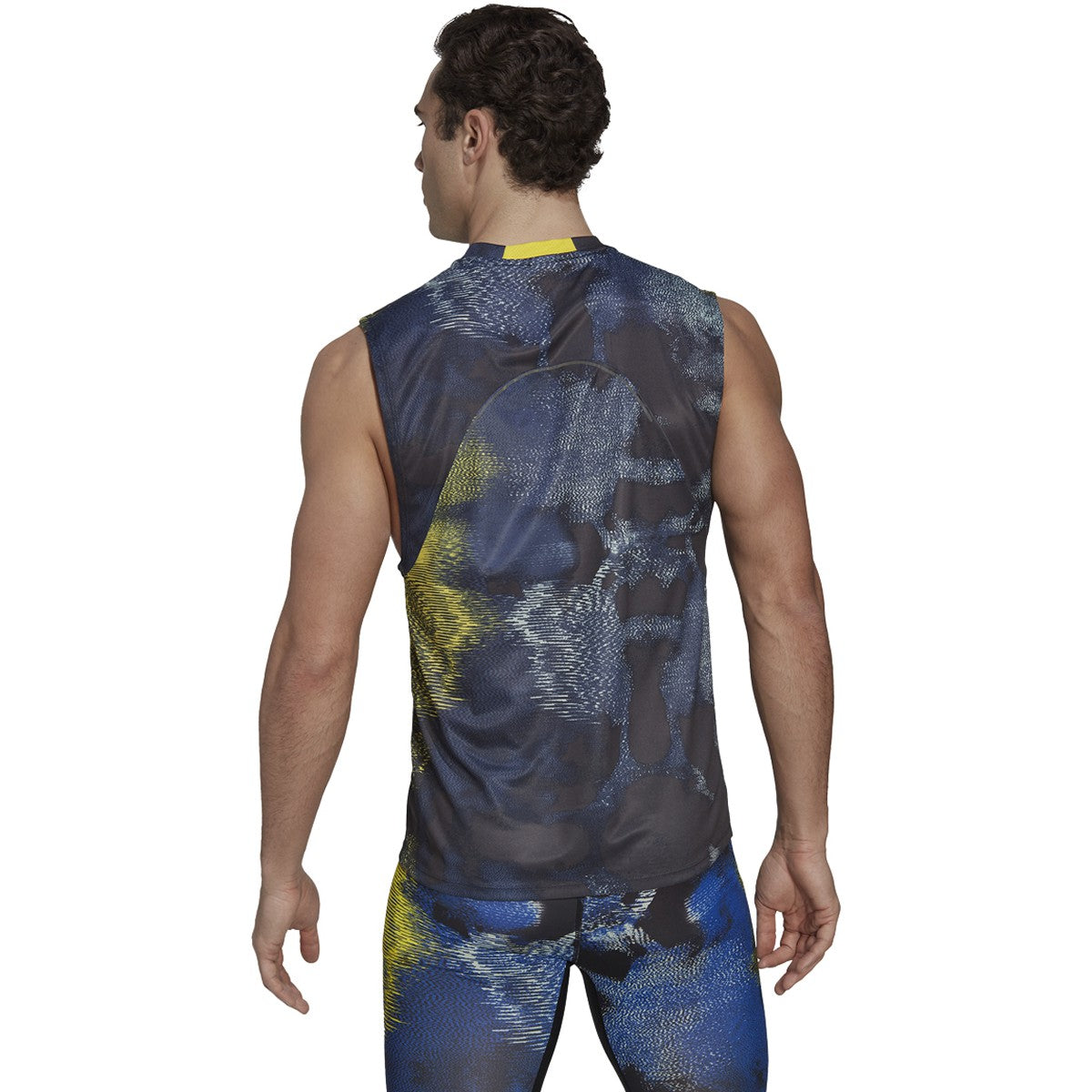 adidas Techfit Allover Print Sleeveless Tee - Mens Training