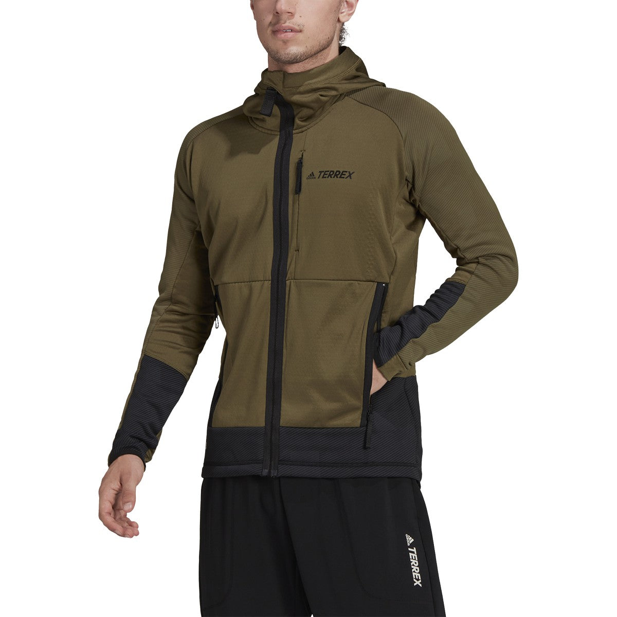 adidas Terrex Tech Fleece Hooded Jacket - Mens Hiking