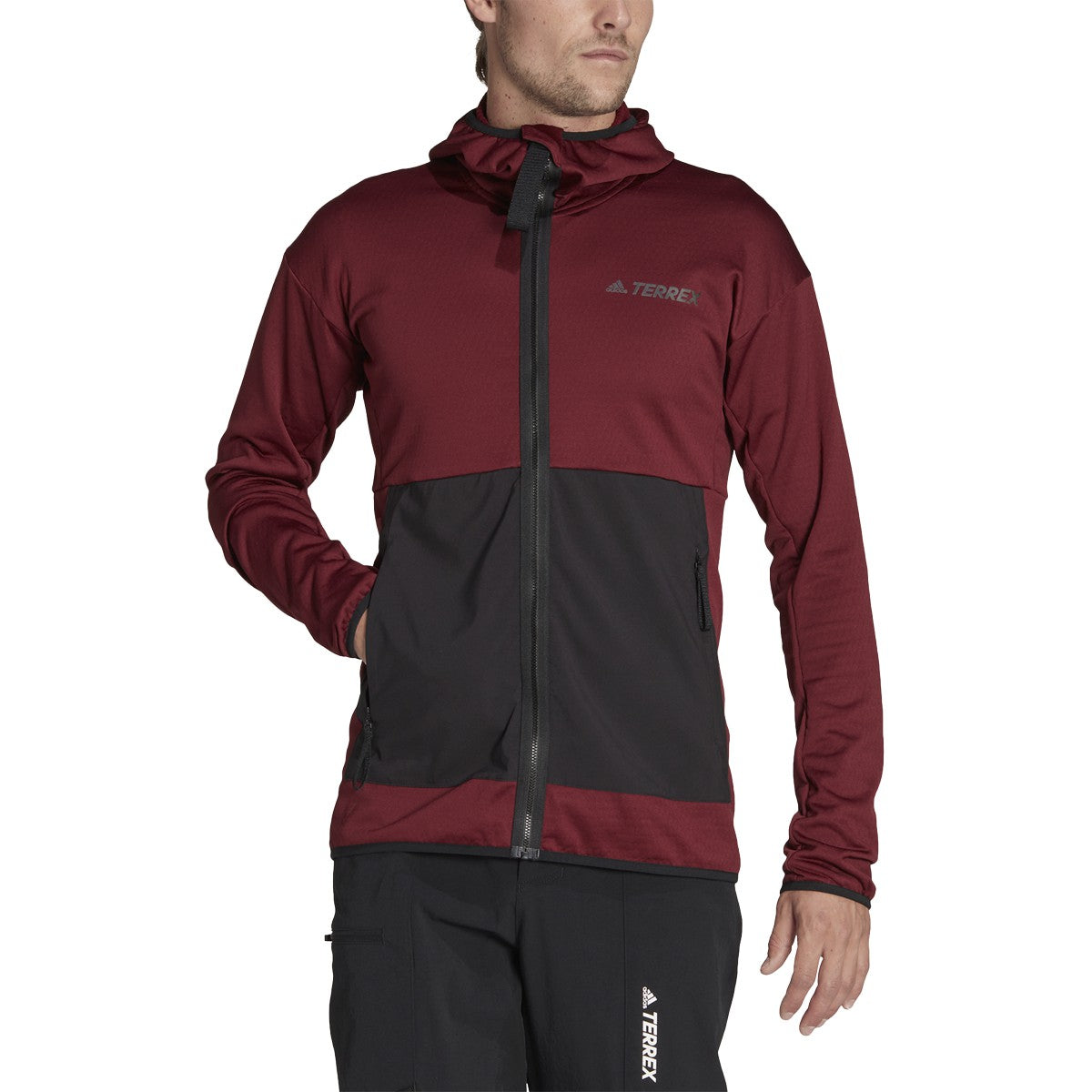 adidas Terrex Tech Flooce Mens Light Hooded Fleece Jacket