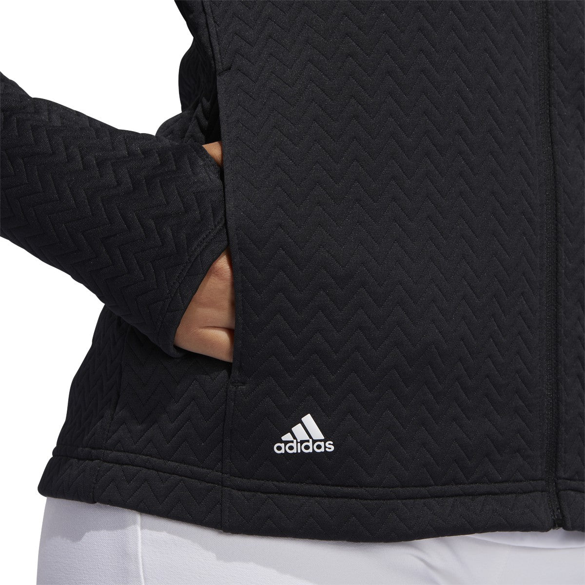 adidas Textured Full Zip Layered Jacket - Womens Golf