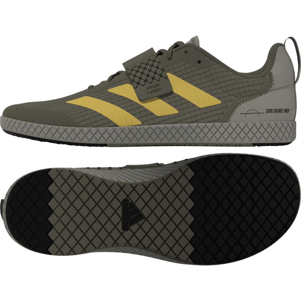adidas The Total Strength Training Mens Weightlifting Shoes in Olive Green