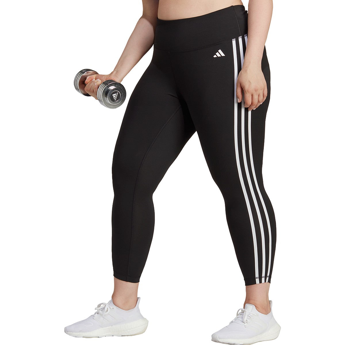adidas Train Essentials 3-Stripes High Waisted Plus Size Womens Training Leggings