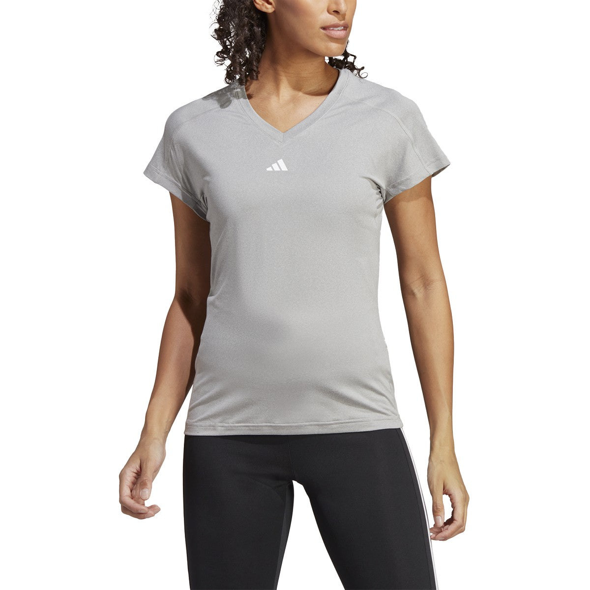 adidas Train Essentials Minimal V Neck Womens Tshirt