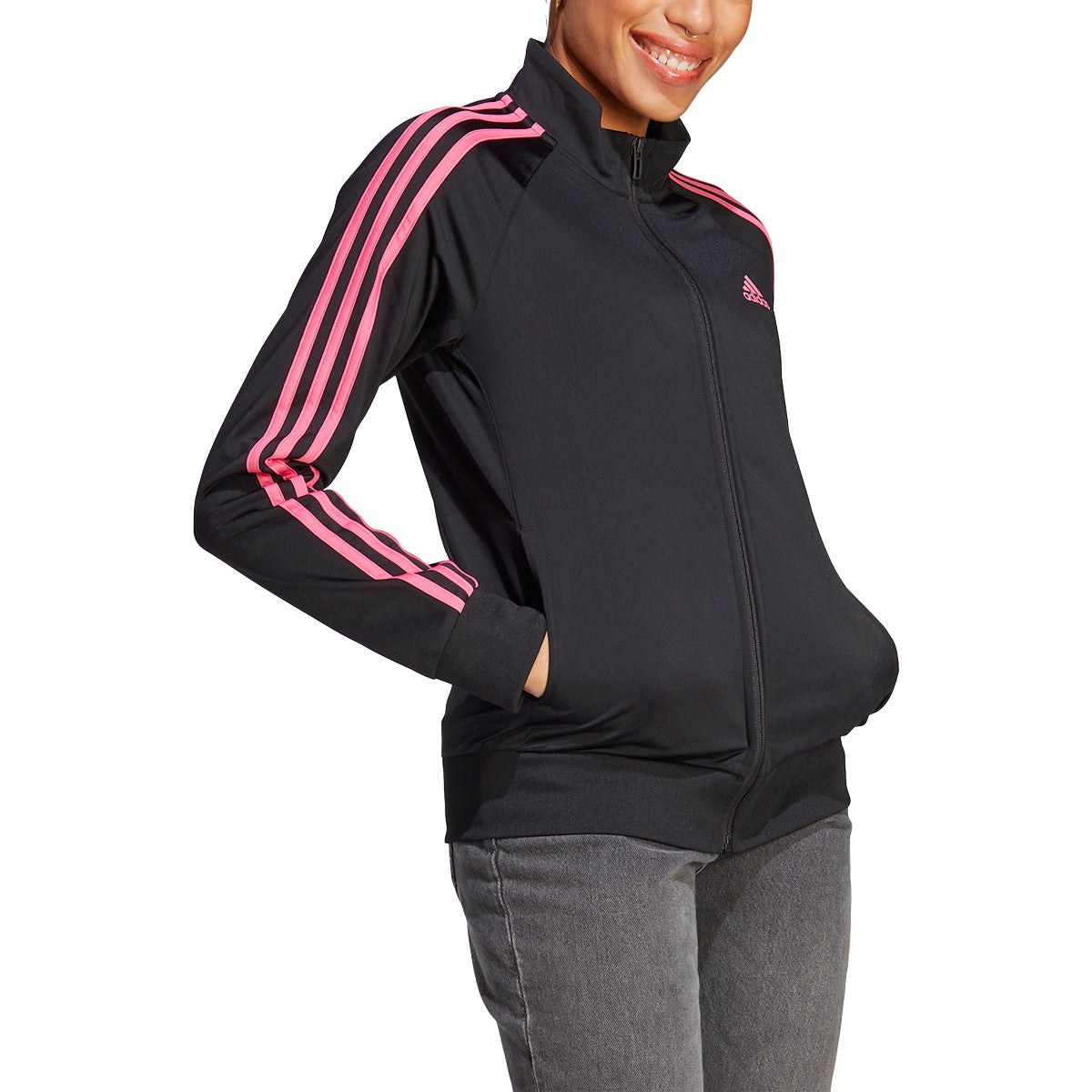 adidas Warm-Up Tricot Slim 3-Stripes Womens Track Jacket