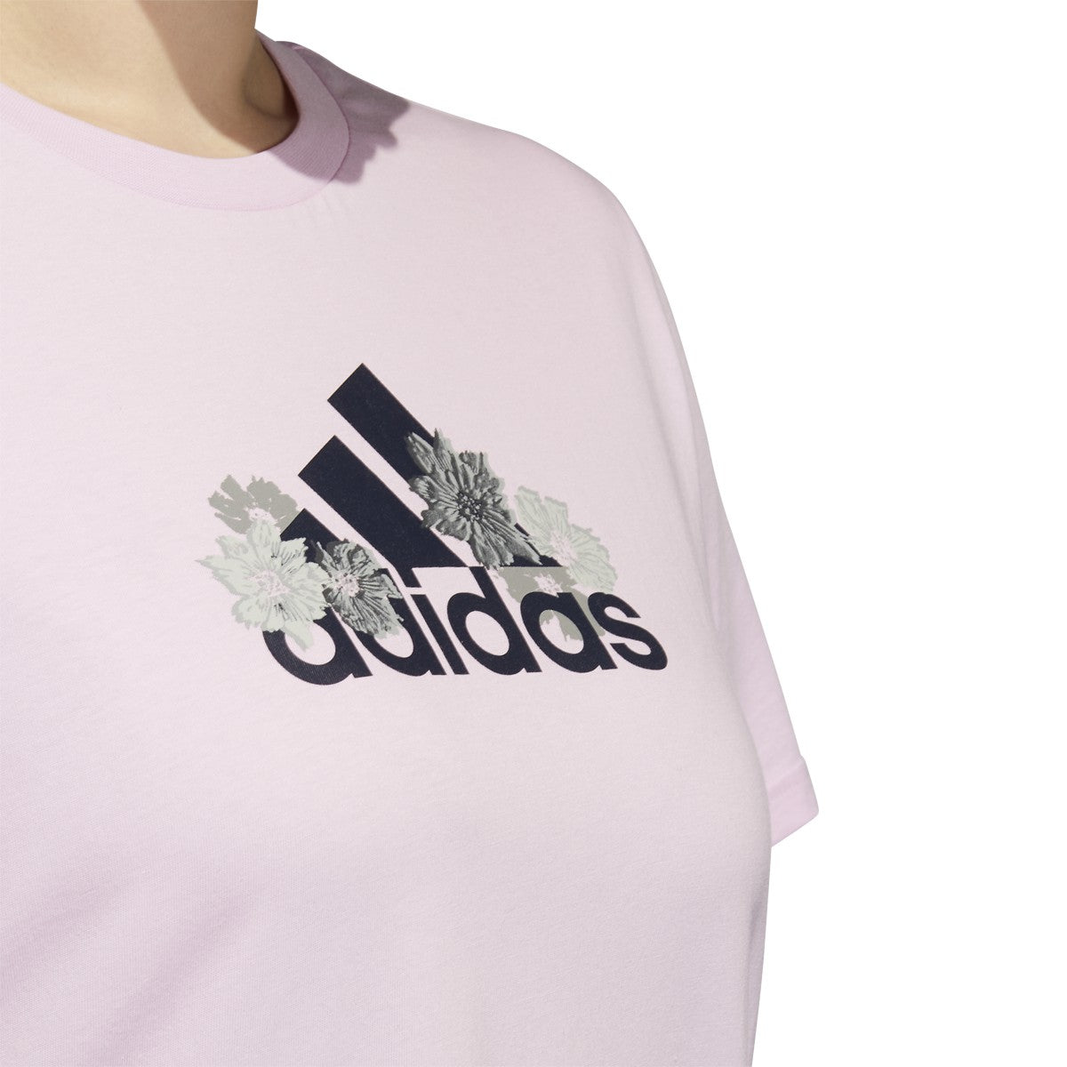 adidas Womens Plus Size Floral Graphic Tee