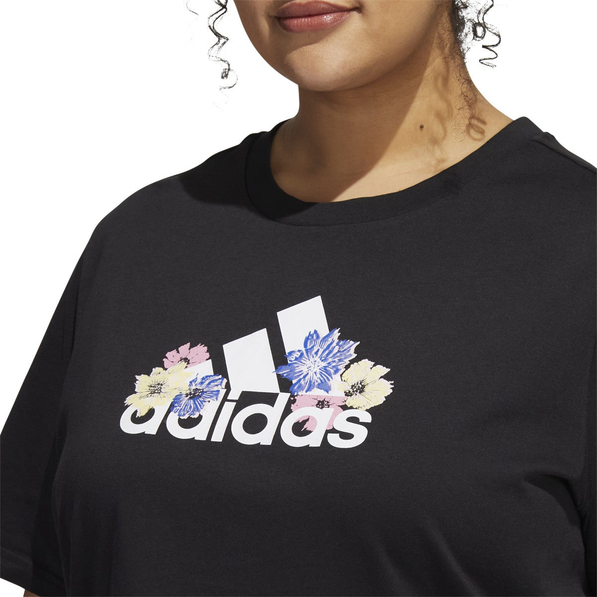 adidas Womens Plus Size Floral Graphic Tee