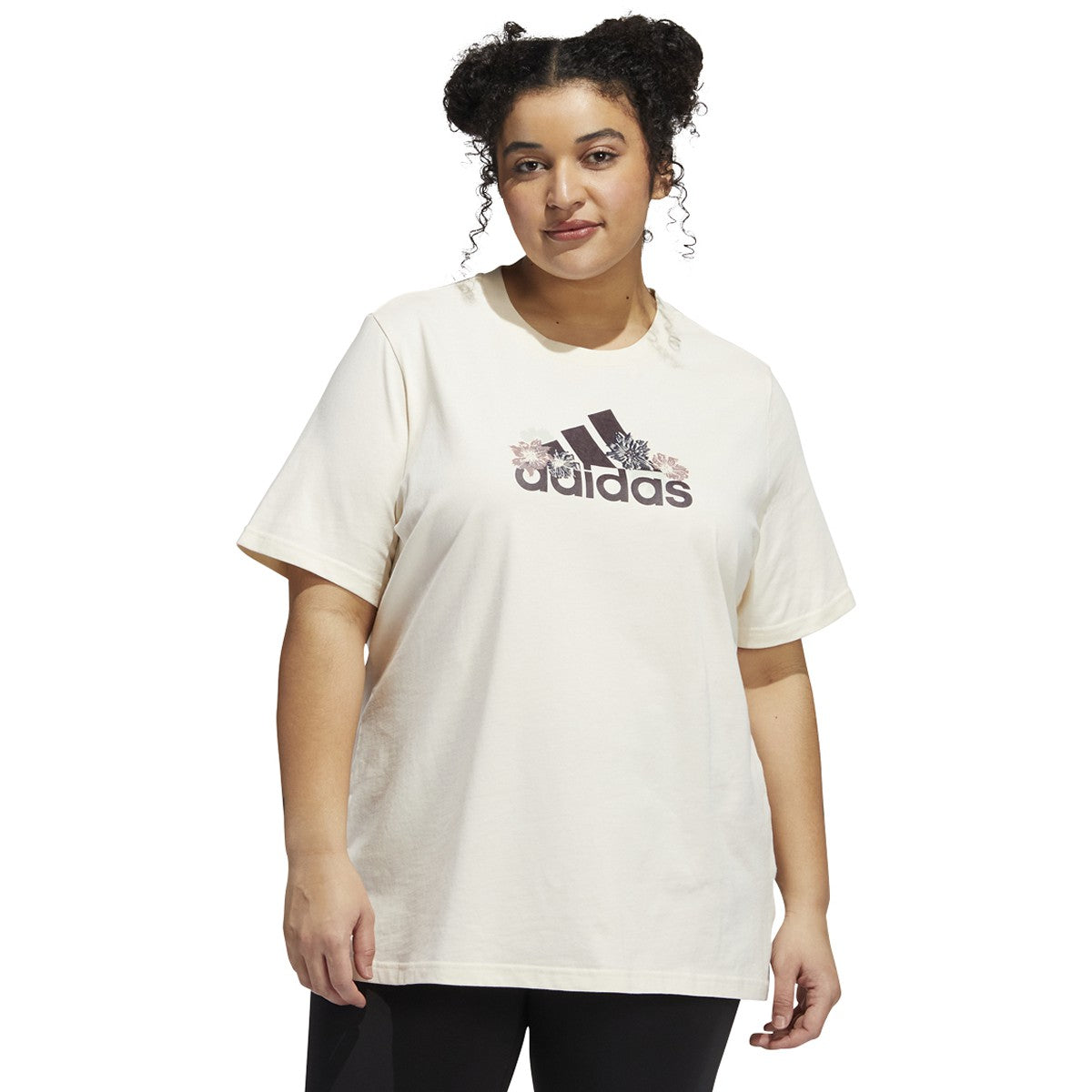 adidas Womens Plus Size Floral Graphic Tee