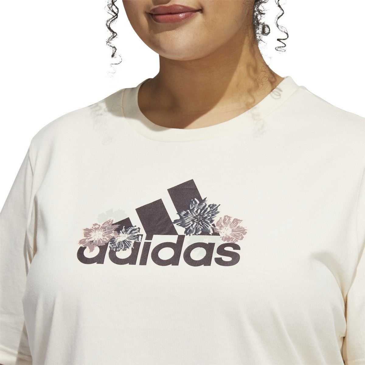 adidas Womens Plus Size Floral Graphic Tee