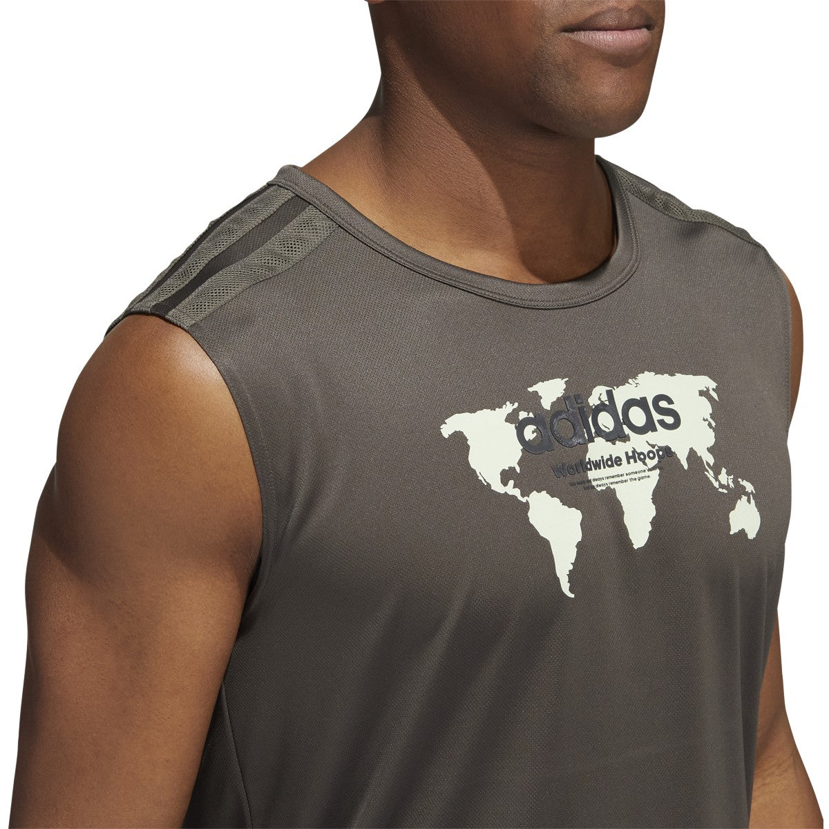adidas World Wide Hoops All World Mens Basketball Tank Top
