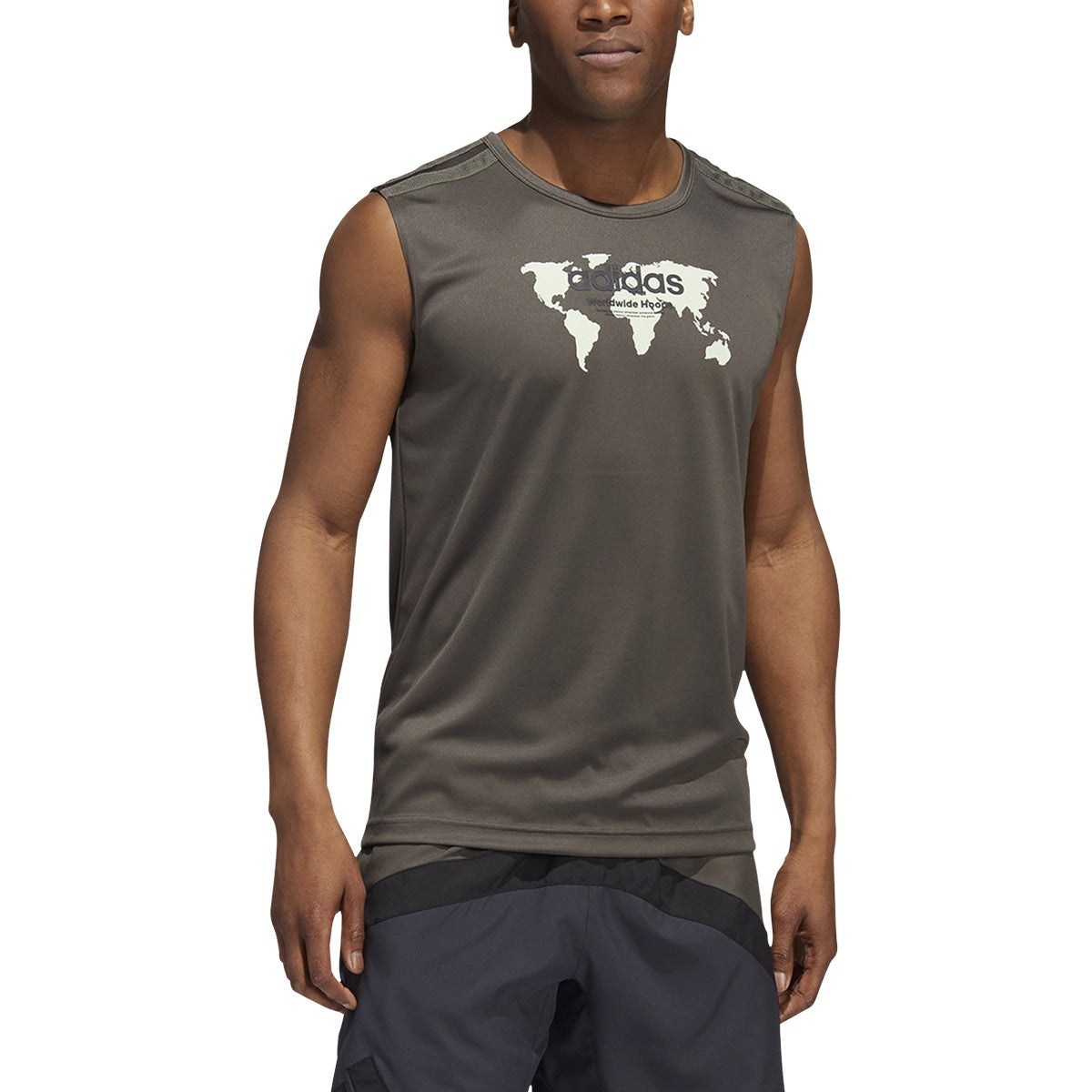 adidas World Wide Hoops All World Mens Basketball Tank Top