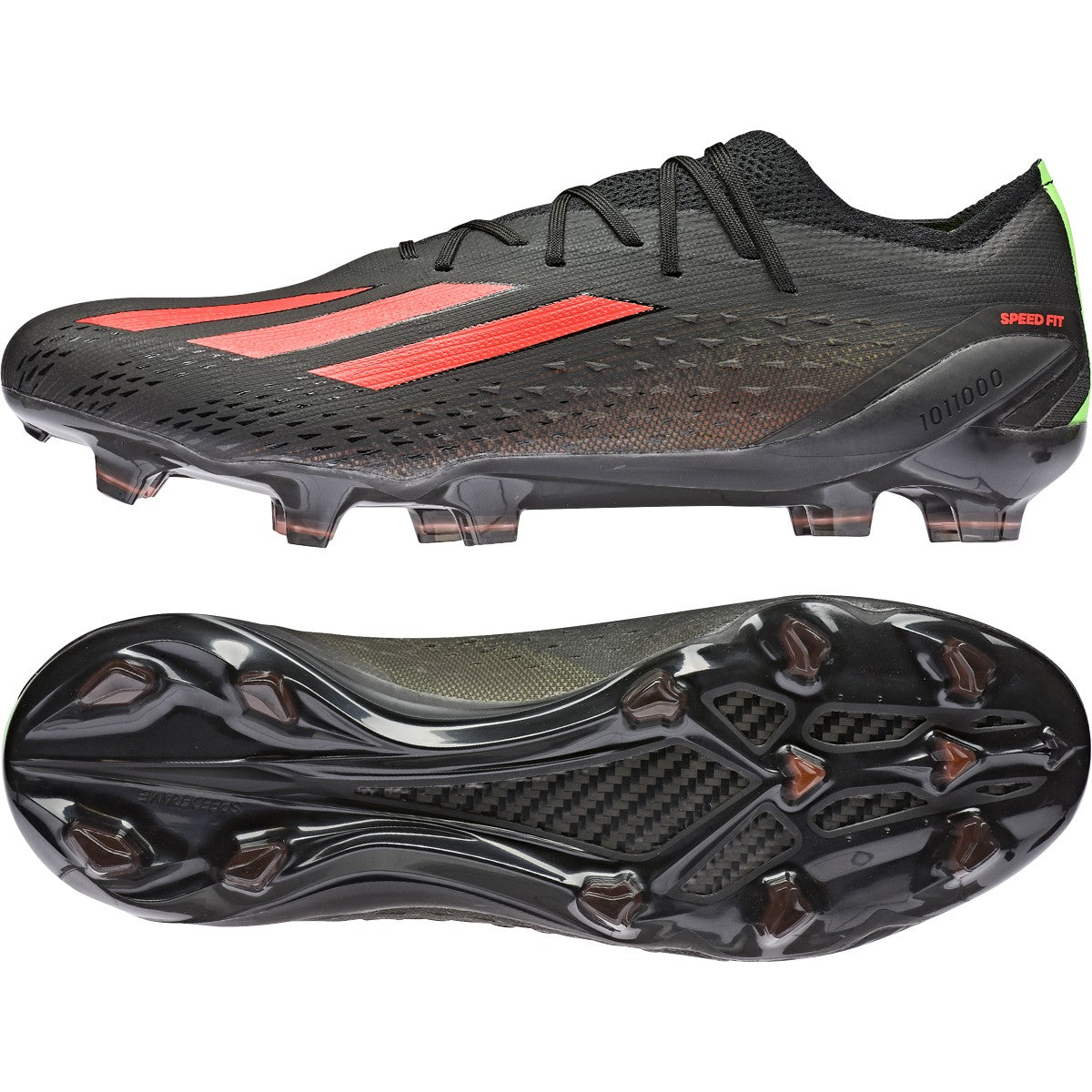 adidas X SpeedPortal. 1 Firm Ground Mens Soccer Cleats in Black Red
