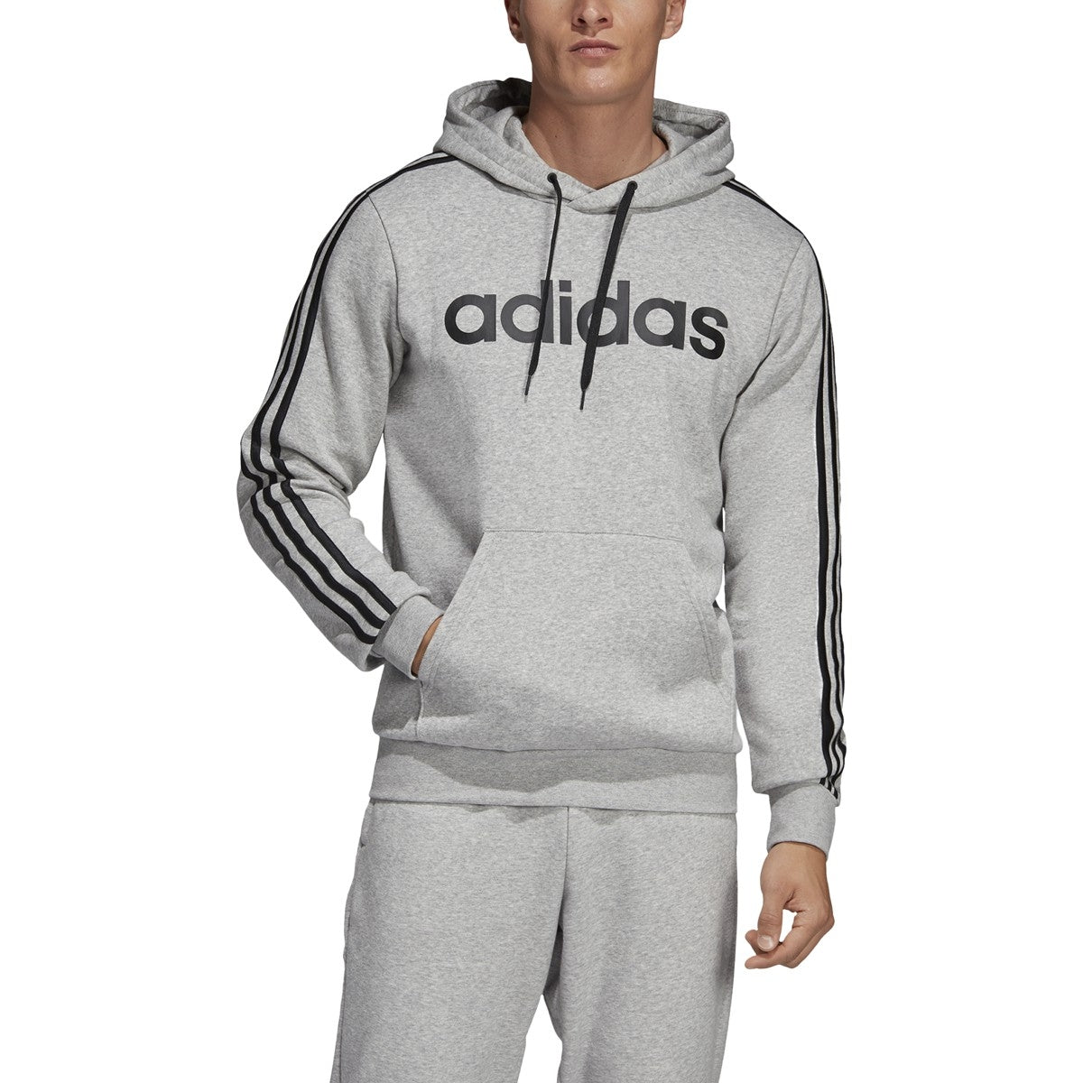 adidas Essentials 3-Stripes Pullover Hoodie - Men's Casual