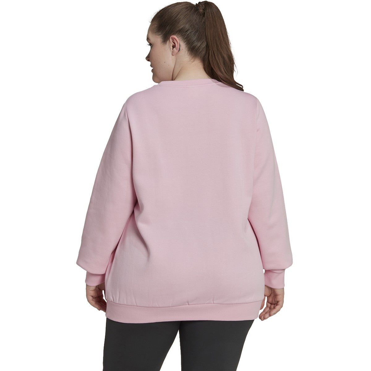 adidas Essentials Womens Plus Size Sweatshirt with 3 Stripes