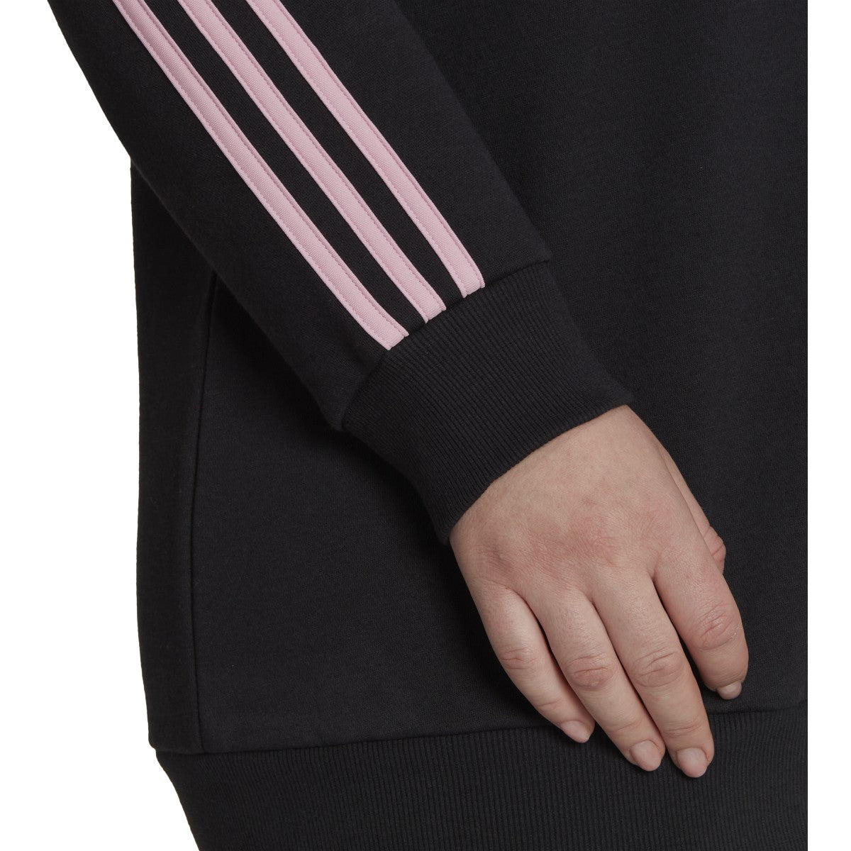 adidas Essentials Womens Plus Size Sweatshirt with 3 Stripes