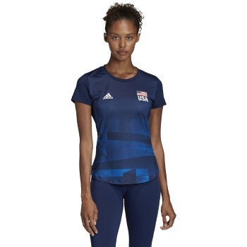adidas Usa Volleyball Prime Replica Tee-Women's Volleyball