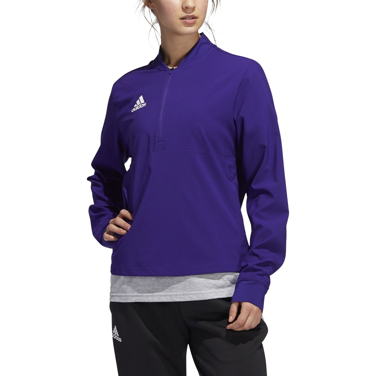 adidas Long Sleeve 1/4 Zip Top - Women's Casual