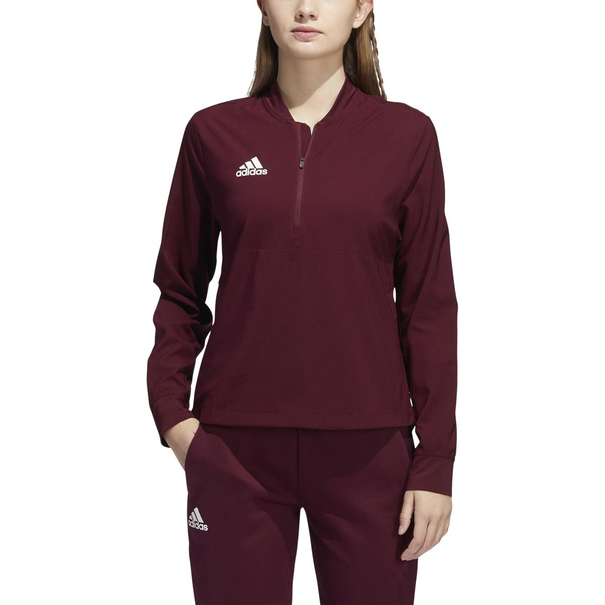 adidas Long Sleeve 1/4 Zip Top - Women's Casual