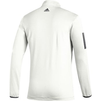 adidas 3-Stripe Midweight 1/2 Zip Polo-Men's Golf