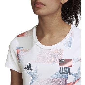 adidas Usa Volleyball Prime Replica Tee-Women's Volleyball