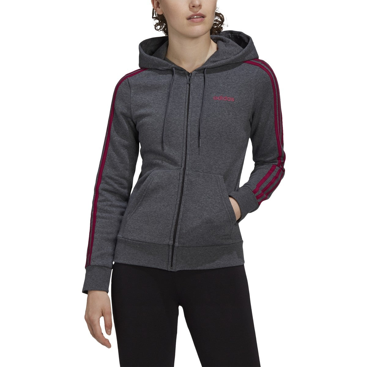 adidas Essentials 3-Stripes Fleece Hoodie - Women's Training