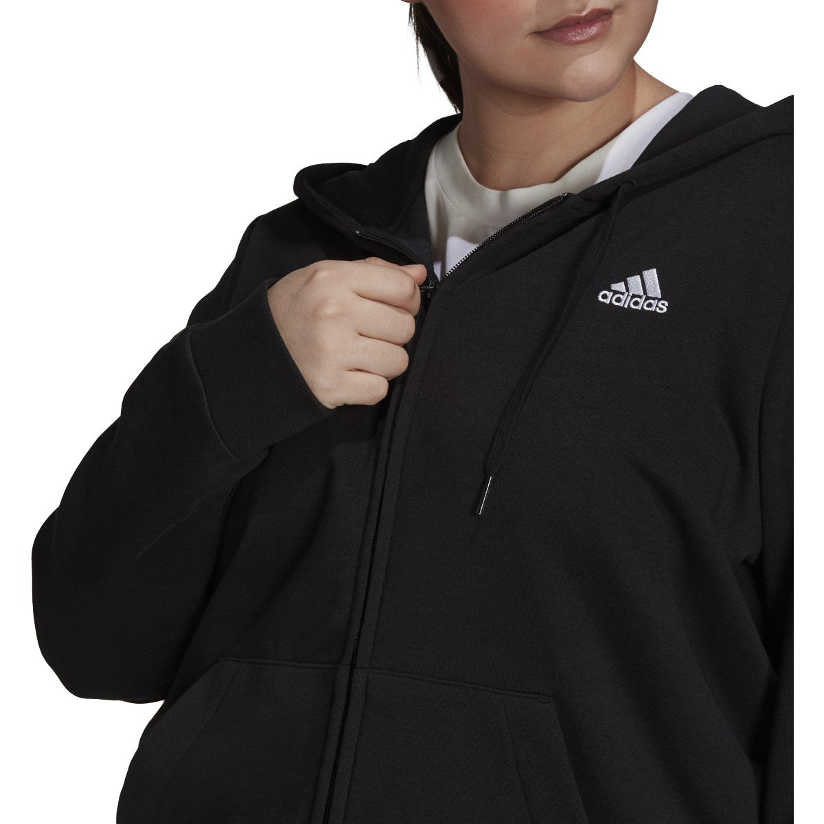 adidas Essentials Plus Size Full-Zip Hoodie - Womens Casual