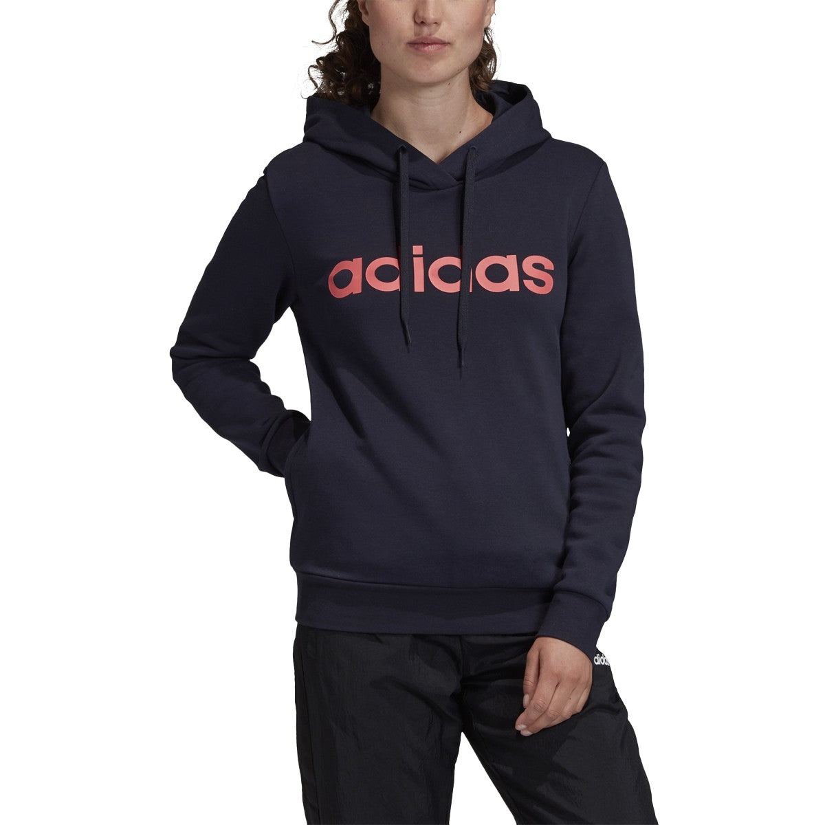 adidas Essentials Linear Pullover Hoodie - Women's Casual
