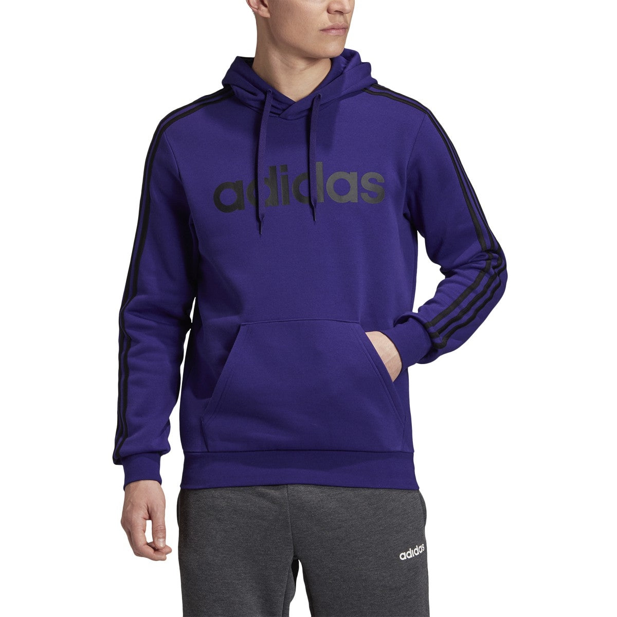 adidas Essentials 3-Stripes Pullover Hoodie-Men's Multi-Sport
