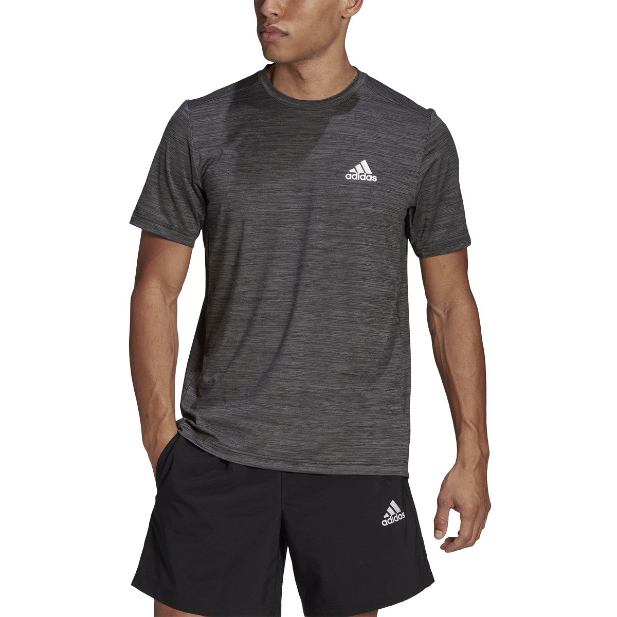 adidas Designed 2 Move Heather Stretch T-Shirt - Mens Training