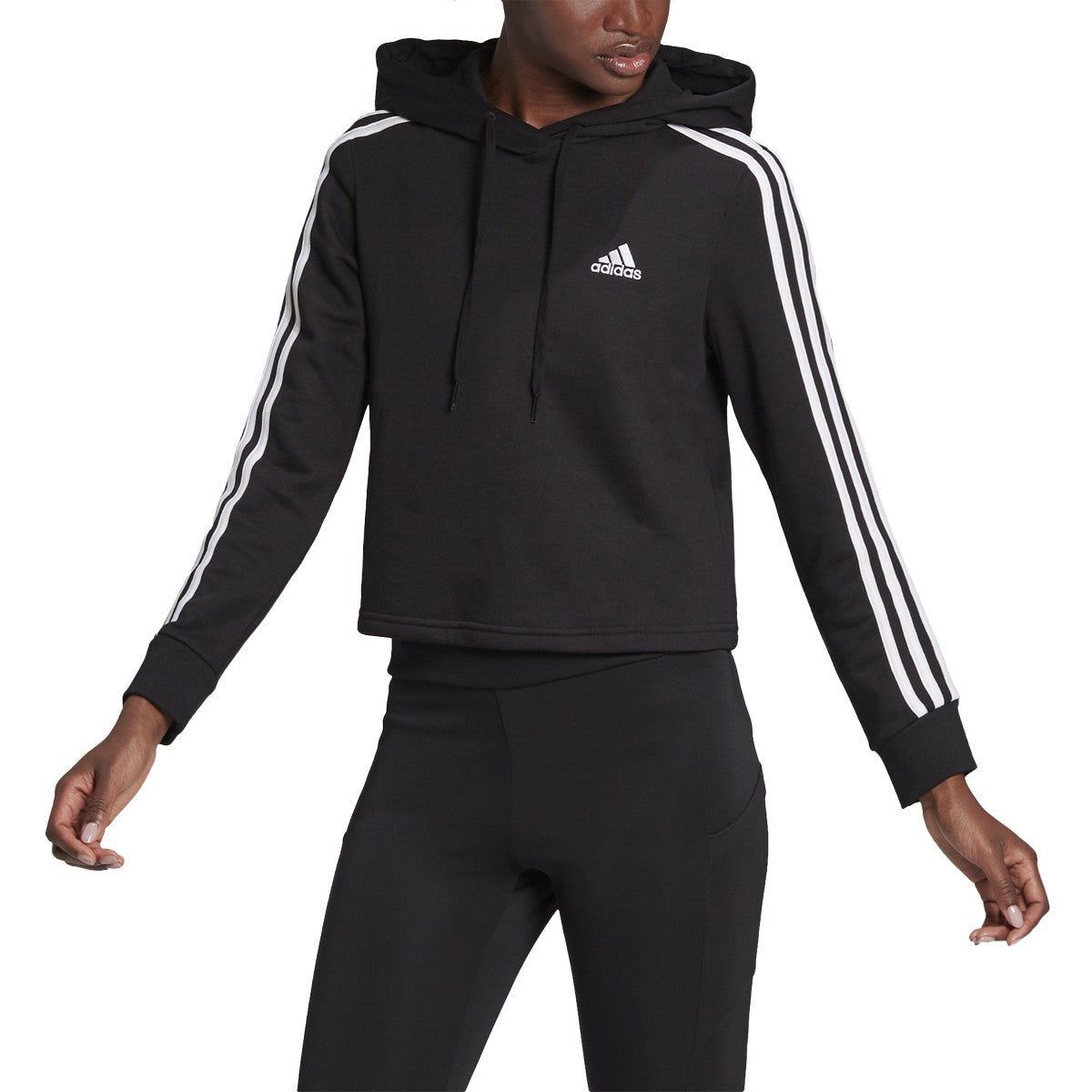 adidas Essentials Crop Hoodie - Womens Casual