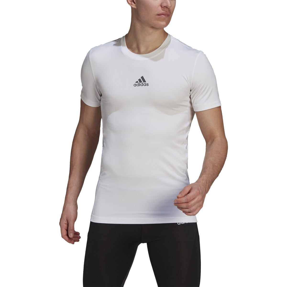 adidas Techfit Compression Mens Soccer Short Sleeve Shirt