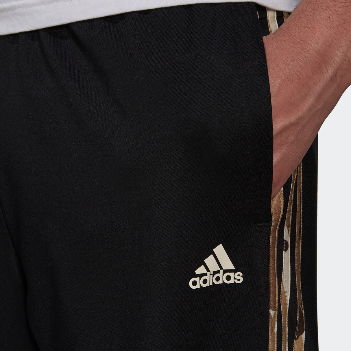 adidas Warm-Up Tricot Tapered Camo Pants - Mens Casual