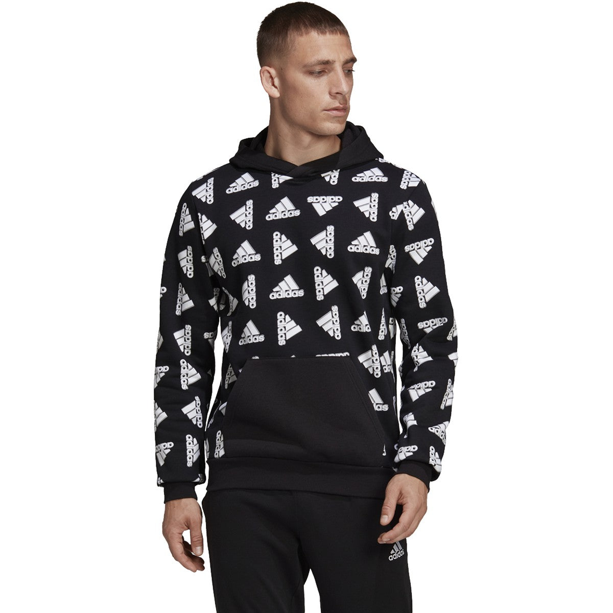 adidas All Over Print Fleece Hoodie - Mens Casual