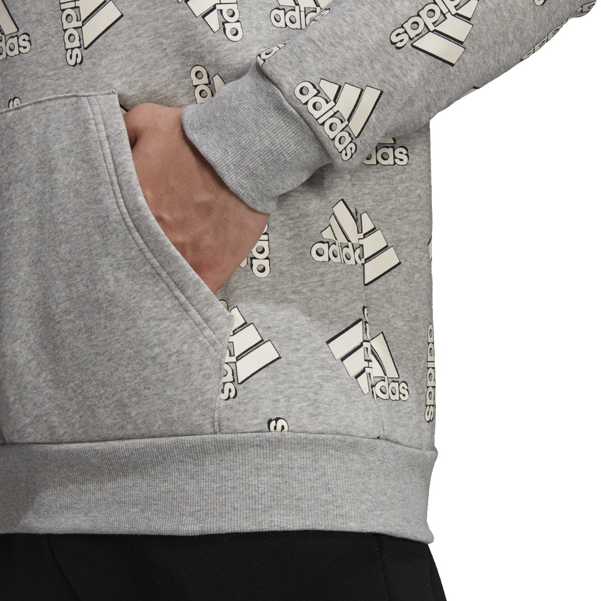 adidas All Over Print Fleece Hoodie - Mens Casual