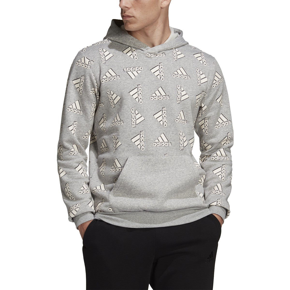 adidas All Over Print Fleece Hoodie - Mens Casual