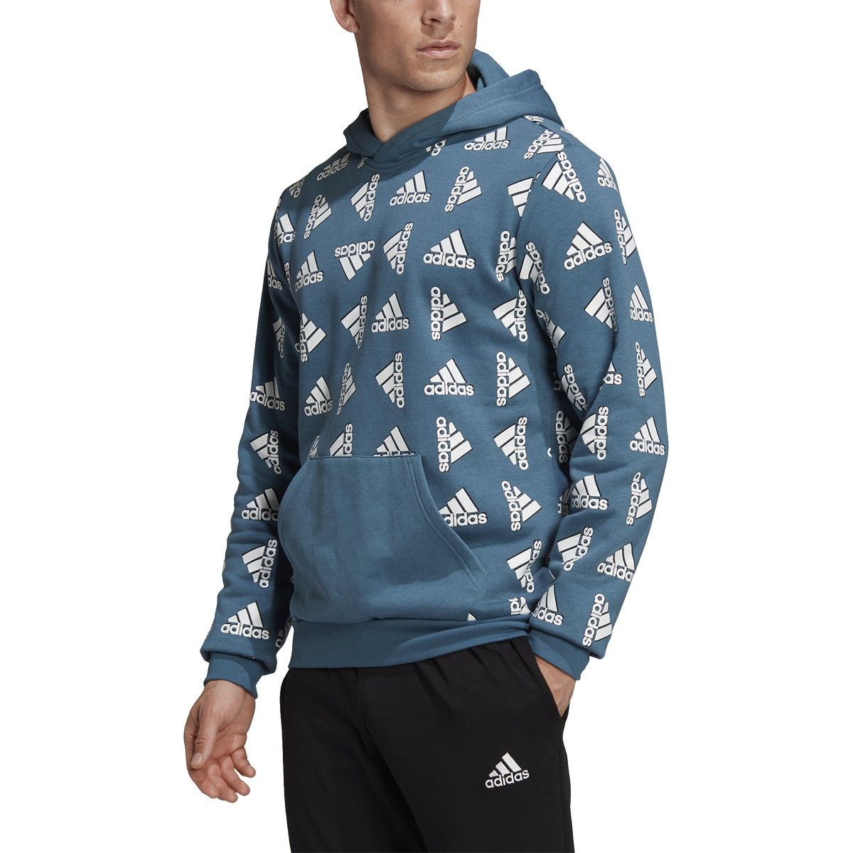 adidas All Over Print Fleece Hoodie - Mens Casual