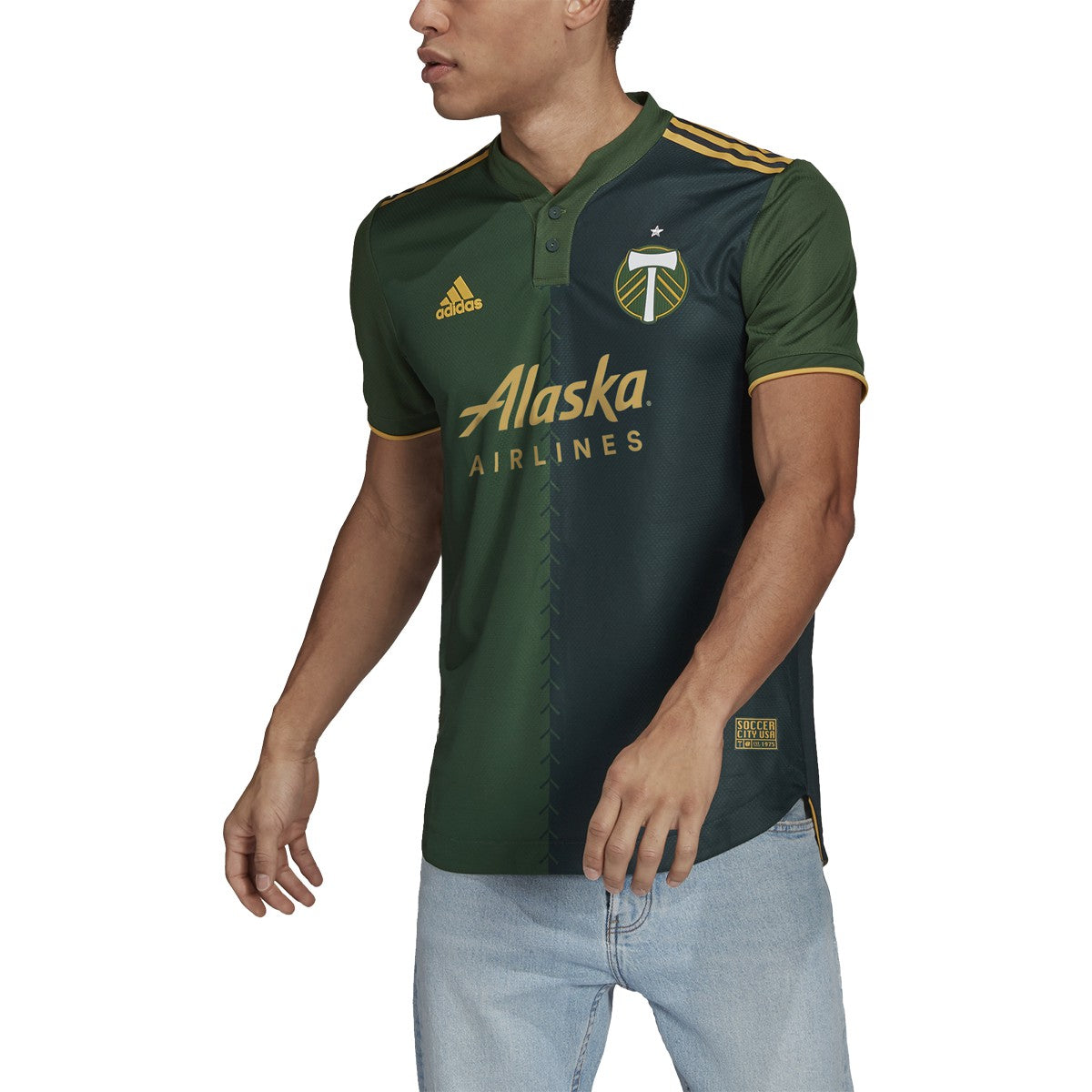 adidas 21/22 Portland Timbers Home Jersey Authentic - Mens Soccer