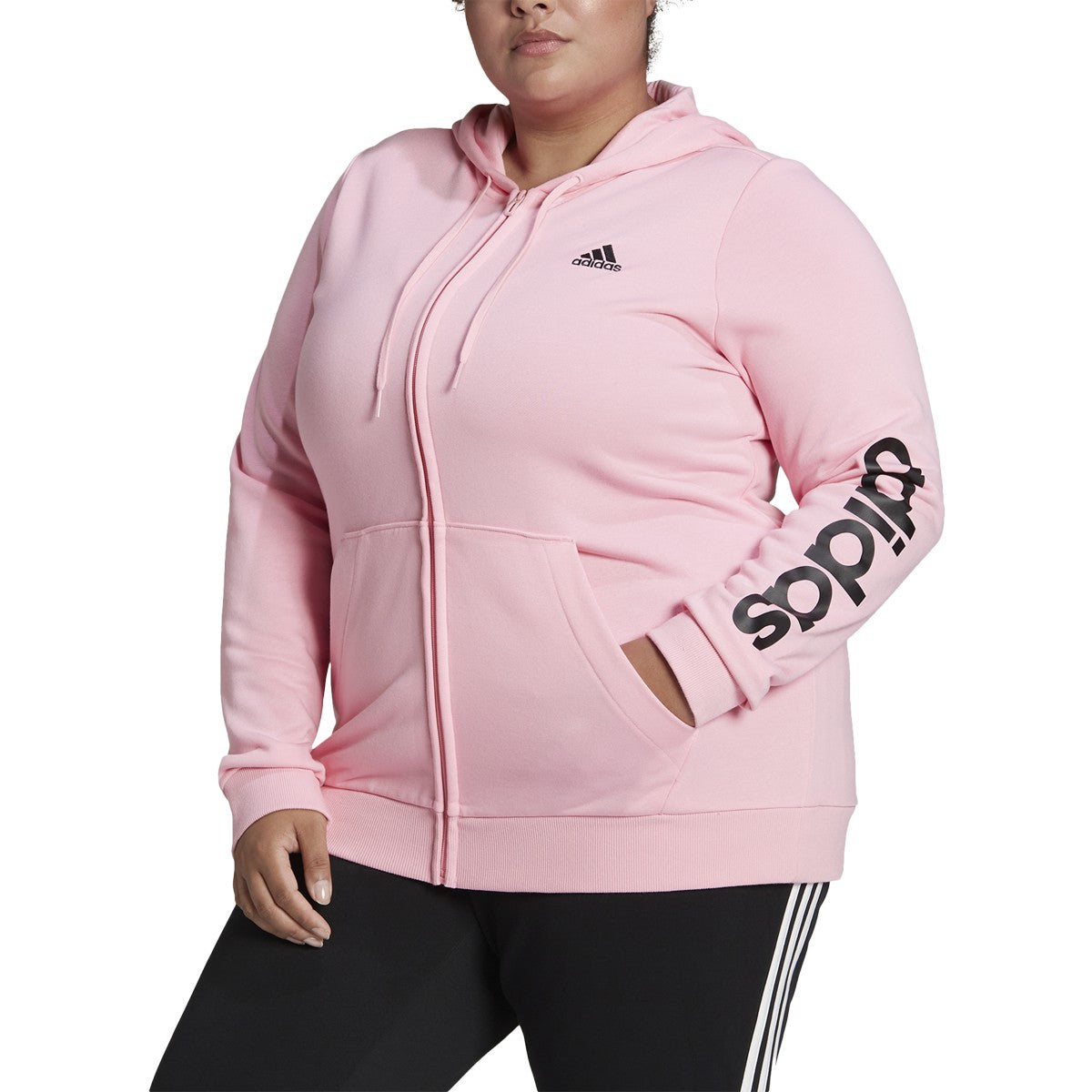 adidas Essentials Plus Size Full-Zip Hoodie - Womens Casual