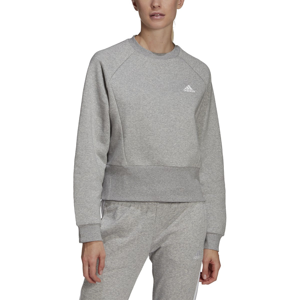 adidas Studio Fleece Sweatshirt - Womens Casual