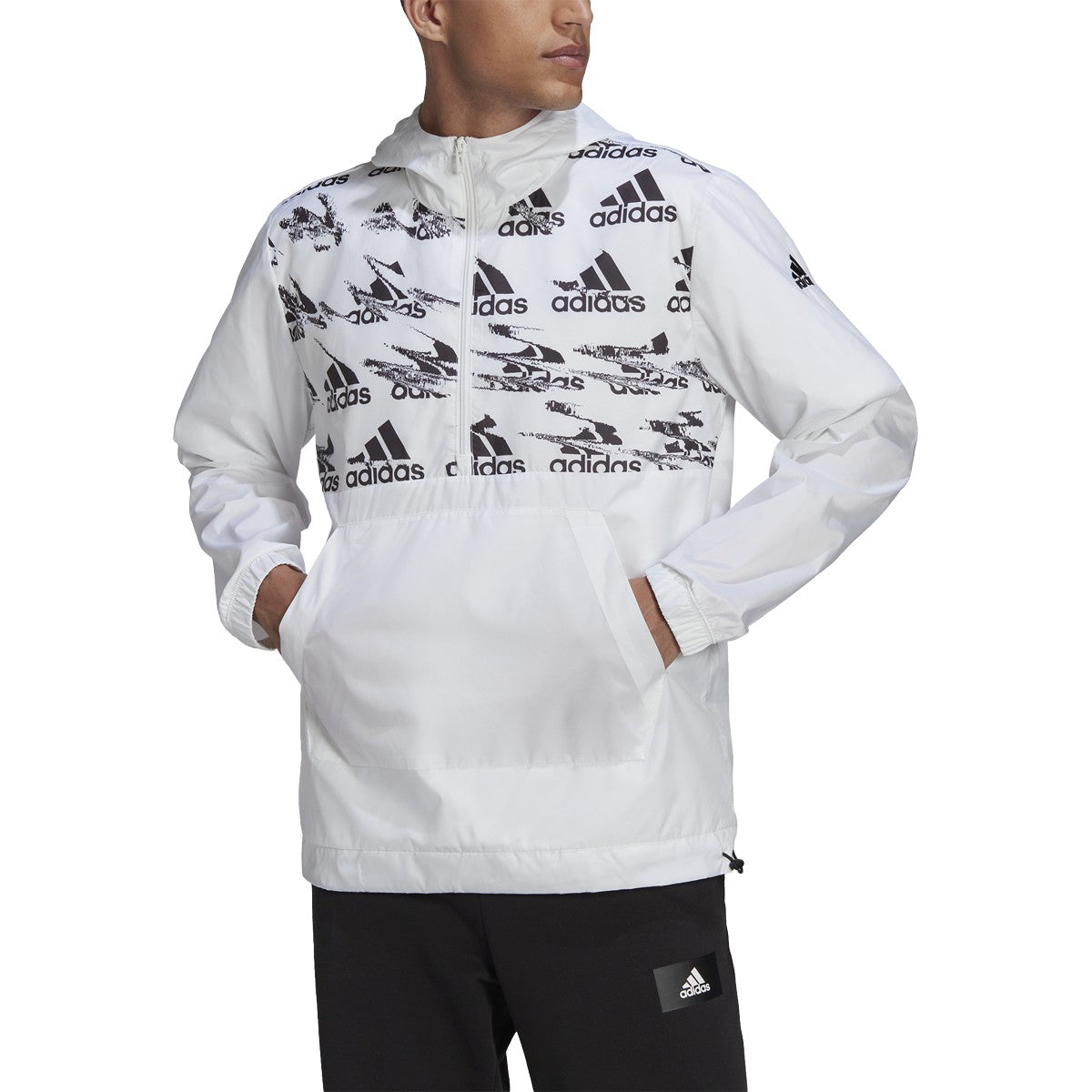 adidas Essentials Brandlove Half-Zip Windbreaker - Mens Casual