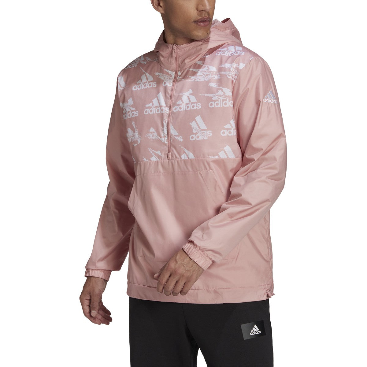 adidas Essentials Brandlove Half-Zip Windbreaker - Mens Casual
