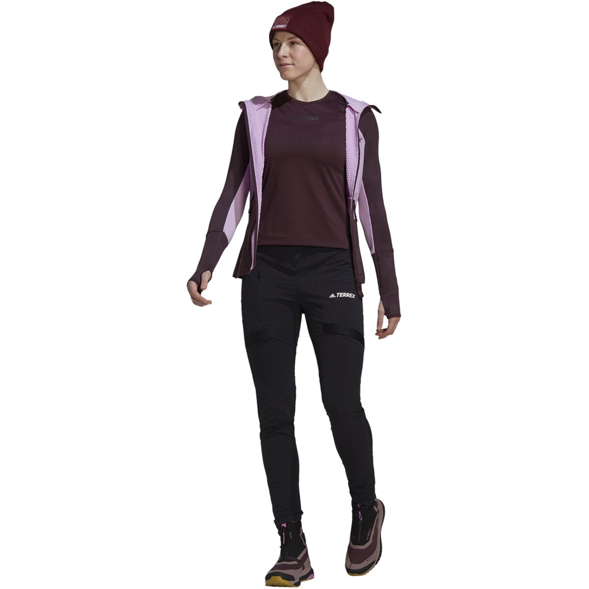 adidas Terrex Tech Flooce Womens Hooded Fleece Hiking Jacket